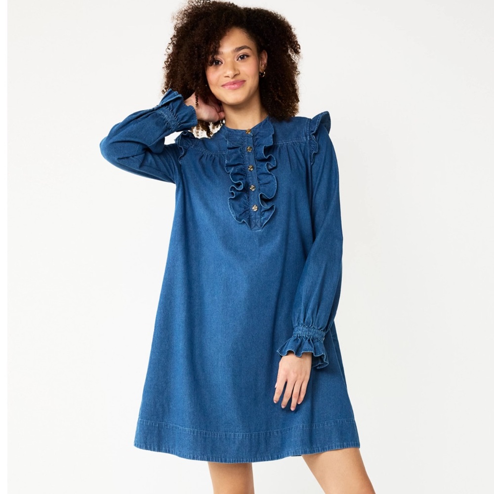 Draper James denim shirt dress